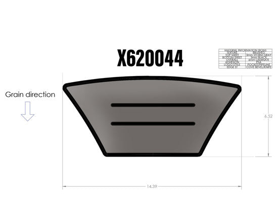 MAT, CD SEAT TS 8' SC/BLK